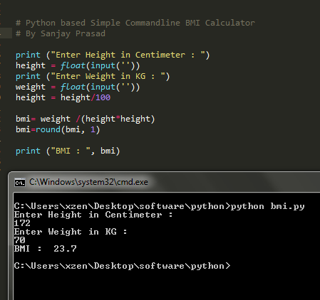 Tutorial To Make A Simple Bmi Calculator Using Python